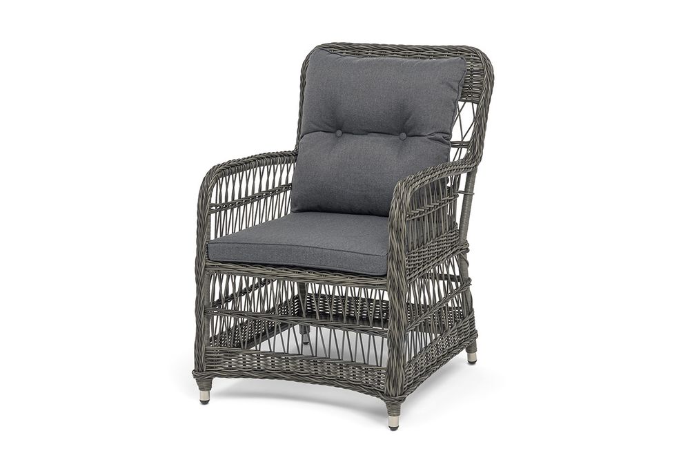 "Цесена" кресло плетеное из искусственного ротанга, цвет графит