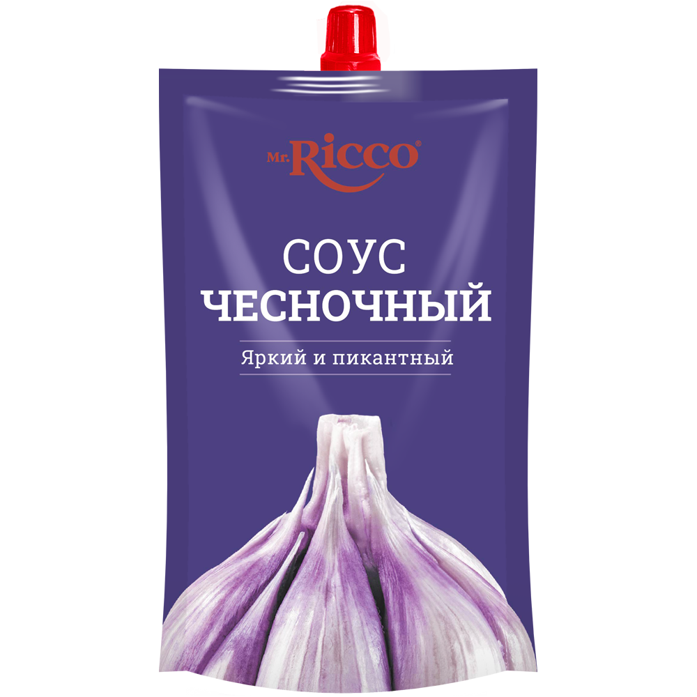 Mr.Ricco Соус Чесночный, дой-пак, 210гр., блок 16шт.