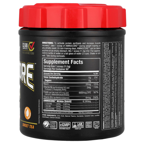 ALLMAX, AMINOCORE™ BCAA, со вкусом сладкого чая, 1035 г (2,28 фунта)