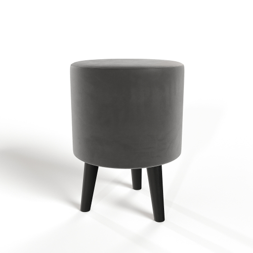 Пуф круглый на трёх высоких ножках Фантазёр Z-6 (Серый) в офис, дом, салон красоты, прихожая, гостиная, на кухню, в кафе, в зону ожидания, в коридор, к туалетному столику. Банкетка, подставка.