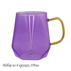 Lenardi 160-274 Набор из 6 кружек 350мл в под.уп.(х12)Стекло