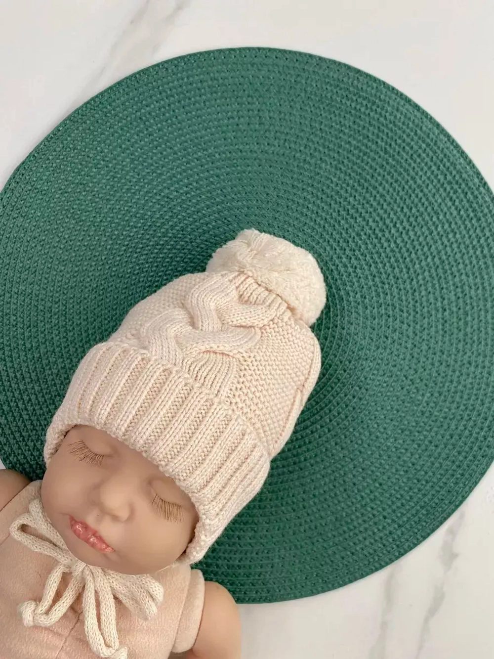Шапка утепленная для новорожденного
