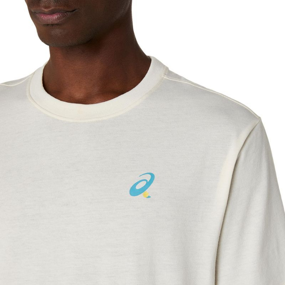 Теннисная футболка Asics Court Graphic Short Sleeve - cream
