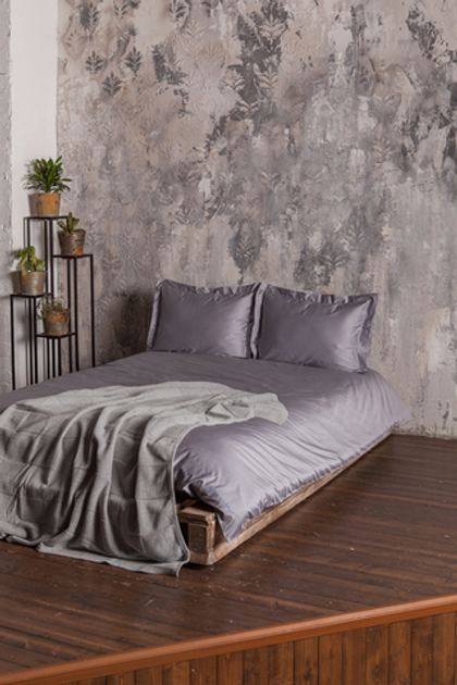 Постельное белье 2 спальное евро Luxberry Daily Bedding стальное
