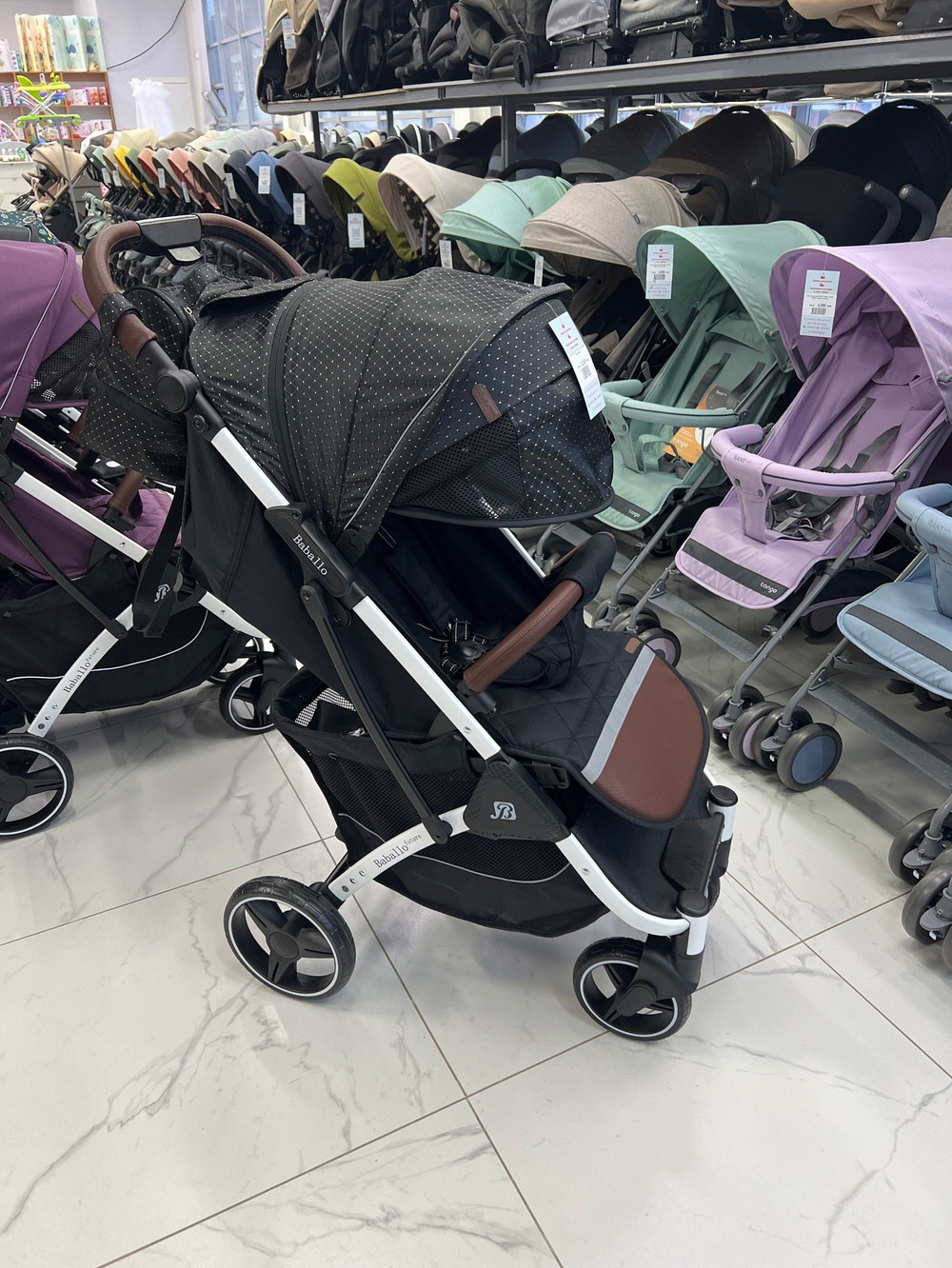 Коляска прогулочная Babalo 2023 звезда белая рама