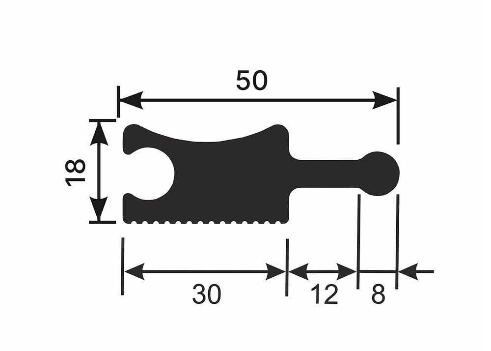 Рейка Ecopolymer, 50x18 мм