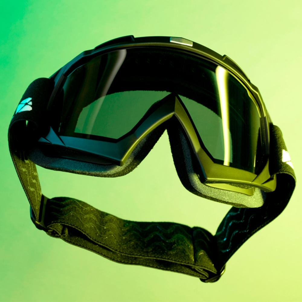 Очки внедорожные CKX WIN ASSAULT LD/MIR SMKL, чёрный матовый