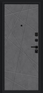 Граффити-5/SBlack Букле черное/Slate Art 205*96 левое