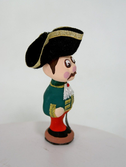Кукла потешка Капитан бомбардиров. Игрушка фарфоровая ручной работы