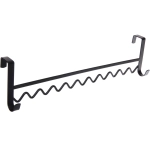 Вешалка металлическая на крючках «ФАРГО», цвет черный, 40*5.5*10см (лейбл)