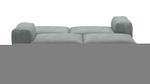 Диван Фиджи Cilium Steel 242*137*62 см, Серый Вельвет Нераскладной Фиеста