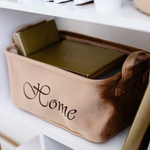 Корзина для хранения "Велюр" Д340 Ш220 В160, бежевый