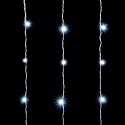 Светодиодный занавес 2*2 м., 400 белых LED ламп, облегченный, прозрачный провод ПВХ, LTC (PCL400NOT-10-2W)