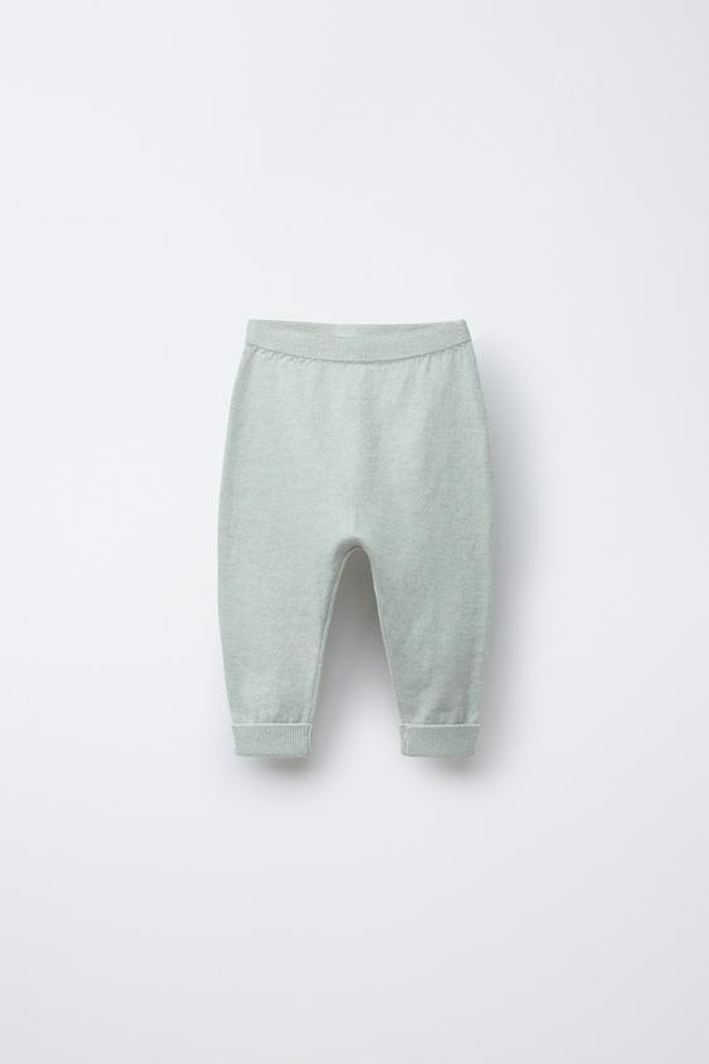 ZARA БРЮКИ ОБЪЕМНОГО КРОЯ ИЗ ХЛОПКА И ШЕЛКА, ЗЕЛЕНОВАТЫЙ