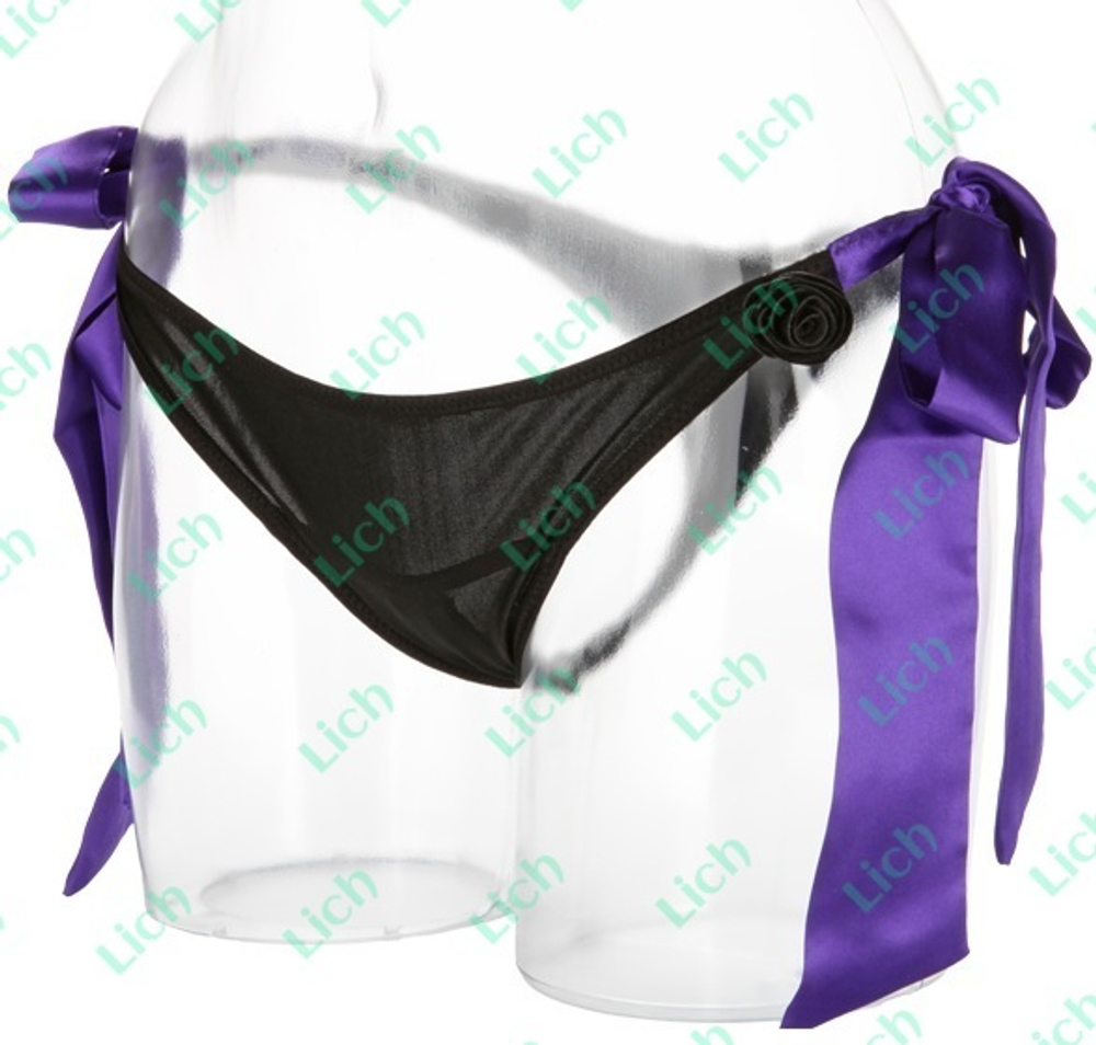 Трусики с вибрацией на завязках BLACK ROSE