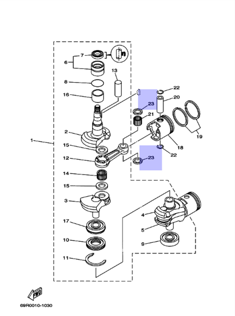Шайба шатуна Yamaha 25/30лс (9020120M2700)