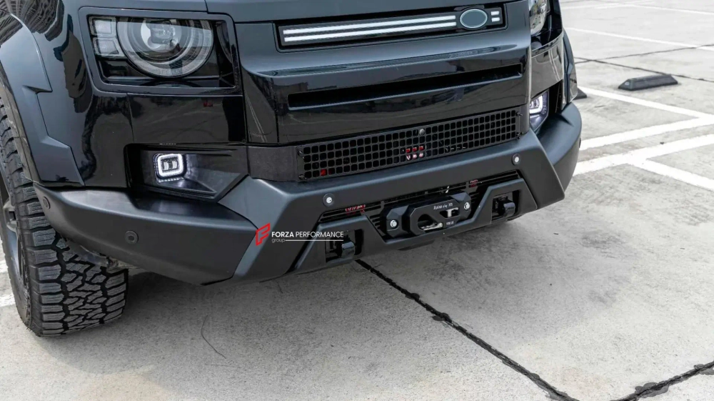 Алюминиевый передний бампер с лебедкой для LAND ROVER DEFENDER L663 2019+ Лэнд Ровер Дефендер