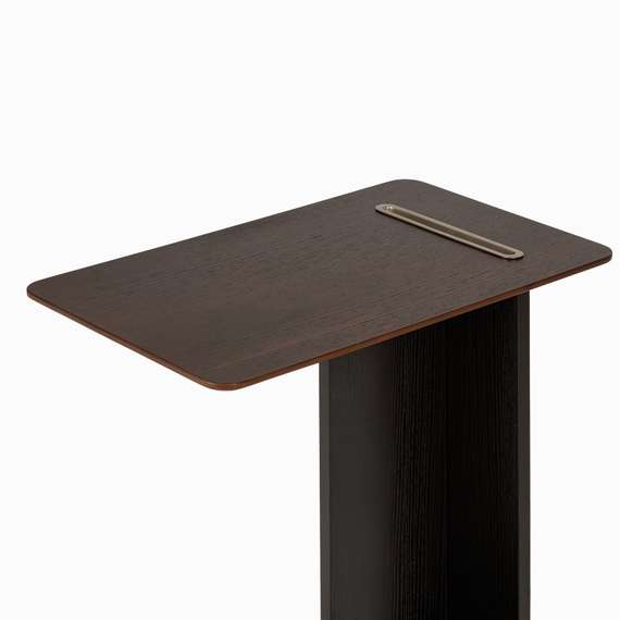 Приставной журнальный столик Jens 52х30 см, массив орех