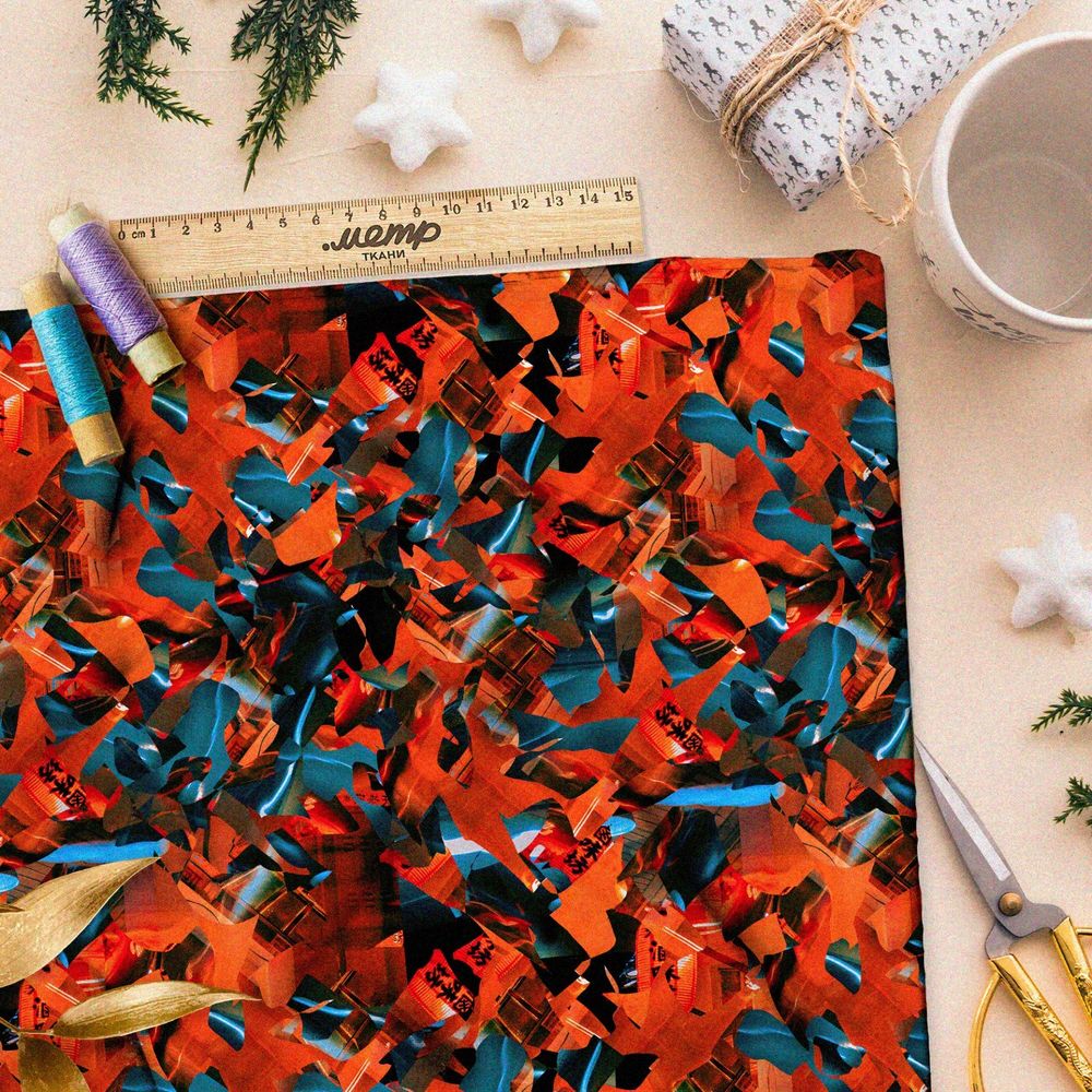 Ткань барби красные оригами