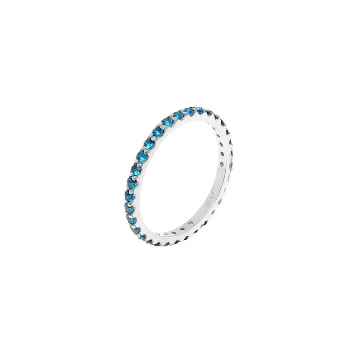 Кольцо Pave Tiny Ring - Silver Blue