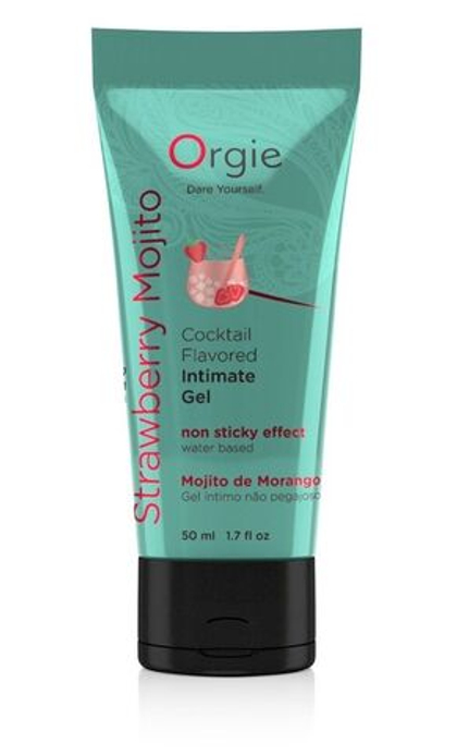 Съедобный интимный гель Orgie Lube Tube Cocktail Strawberry Mojito - 50 мл.