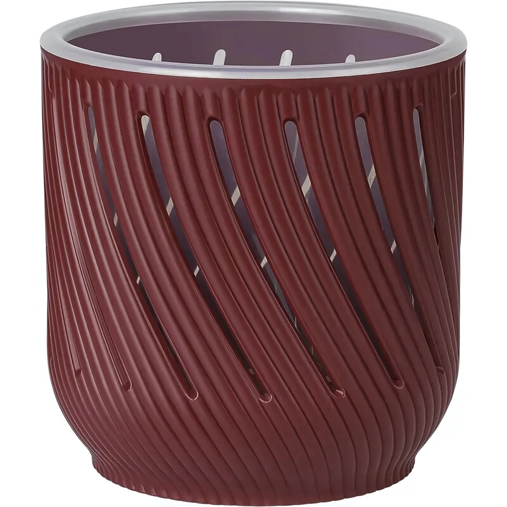 Кашпо для цветов пластиковое 2л d-14,5см «Fleurs» Бордо