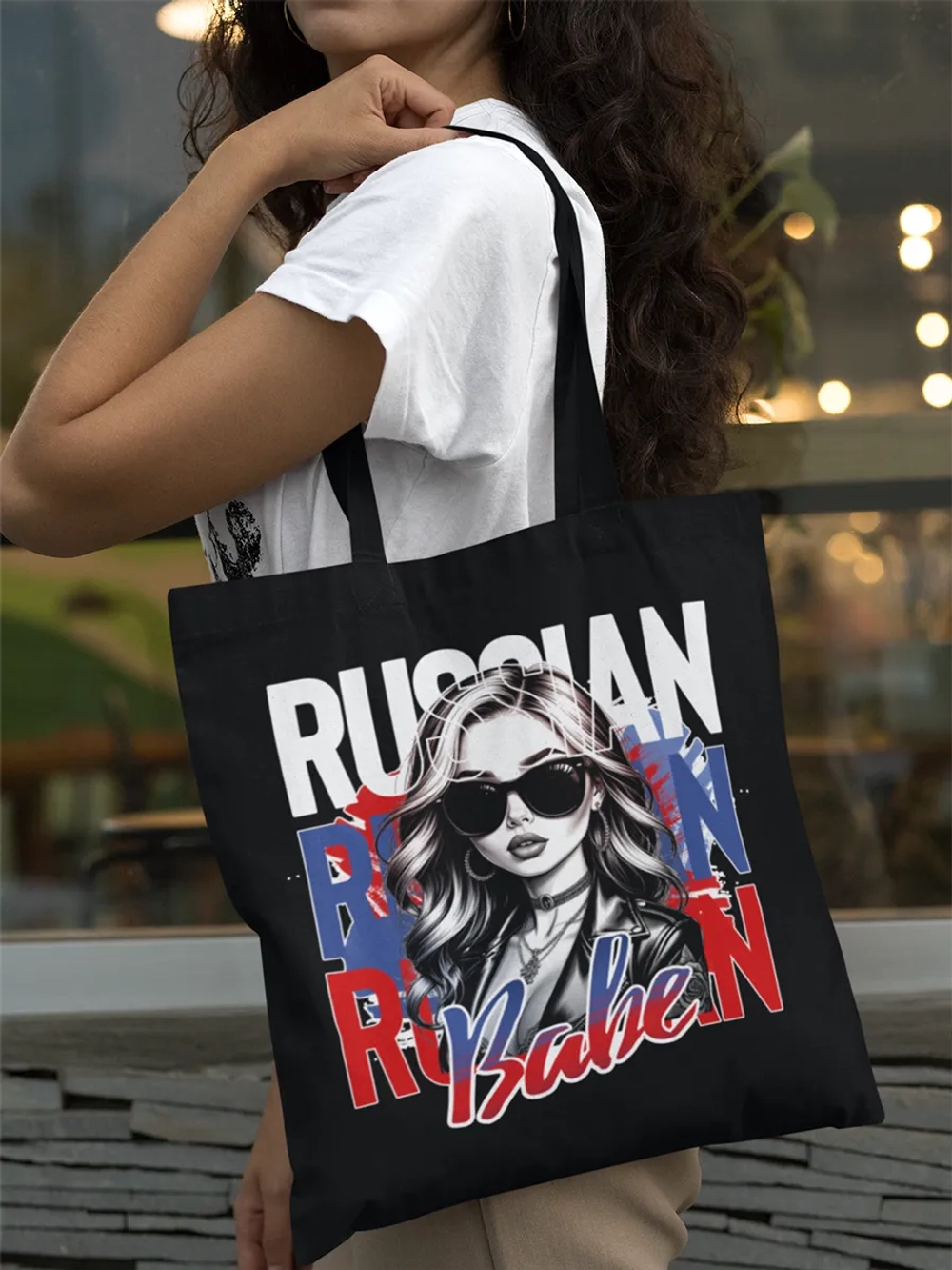 Шоппер с надписью Russian Babe