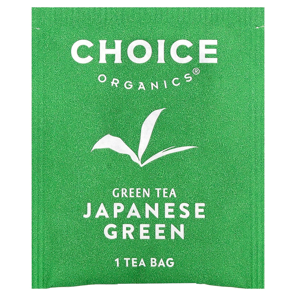 Choice Organics, зеленый чай, японский зеленый, 16 чайных пакетиков, 26 г (0,92 унции)