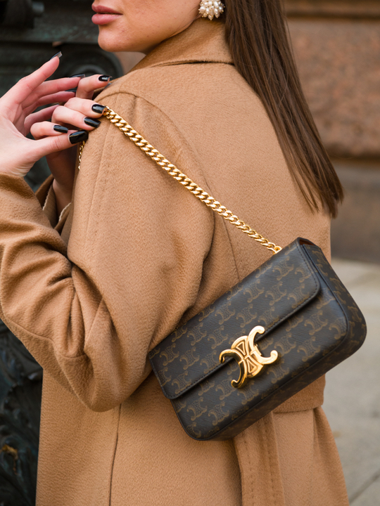 Celine Triomphe Chain Shoulder Bag