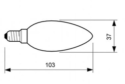 Лампа светодиодная 2,6W R37 E14 - цвет в ассортименте