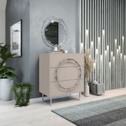 Комод Арт Колор matte Стайл Сильвер с 3 ящиками Серый агат матовый