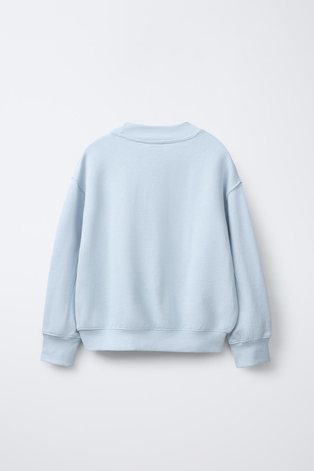 ZARA ТОЛСТОВКА С ПРИНТОМ, ГОЛУБОЙ