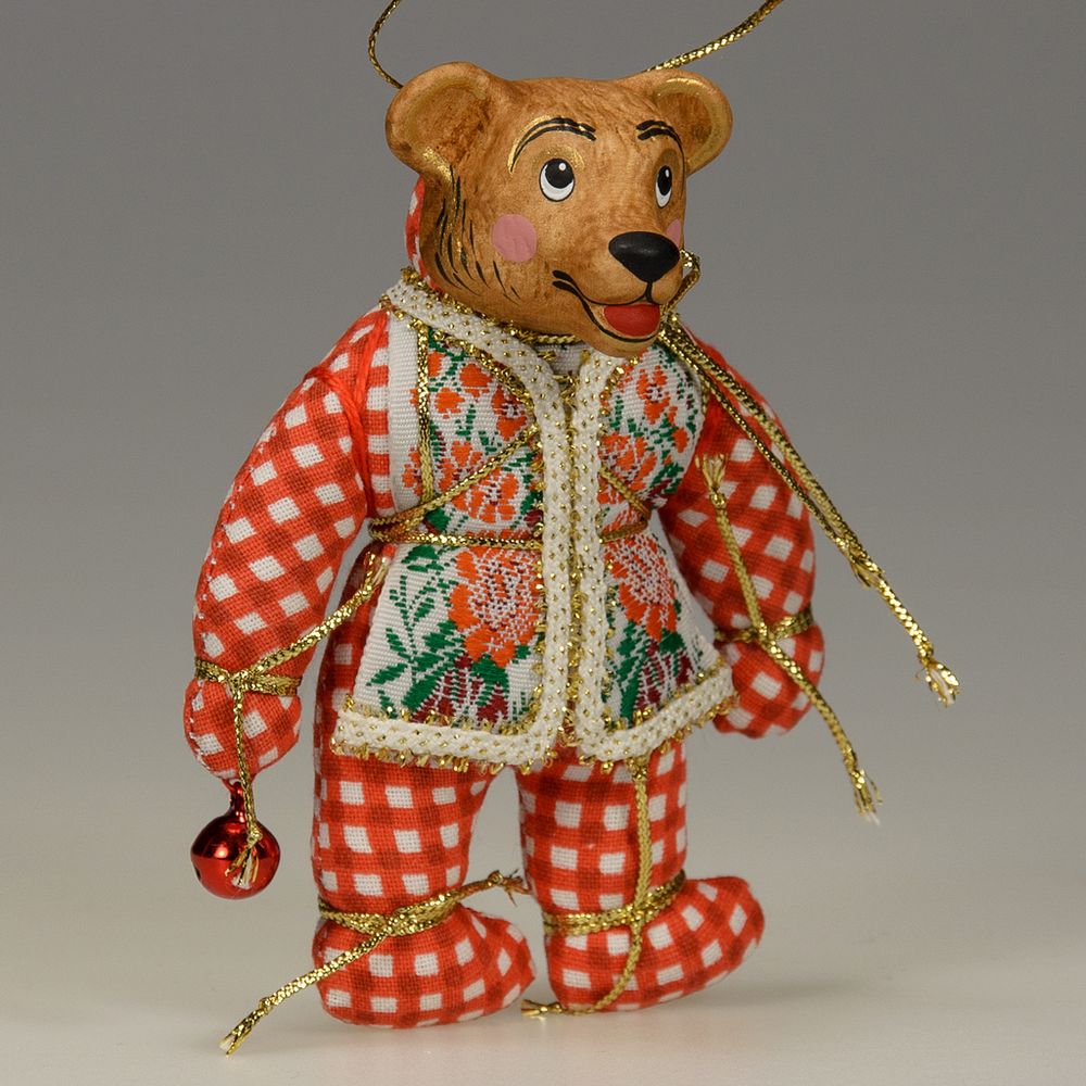 Ёлочная игрушка Медвежонок в жилетке