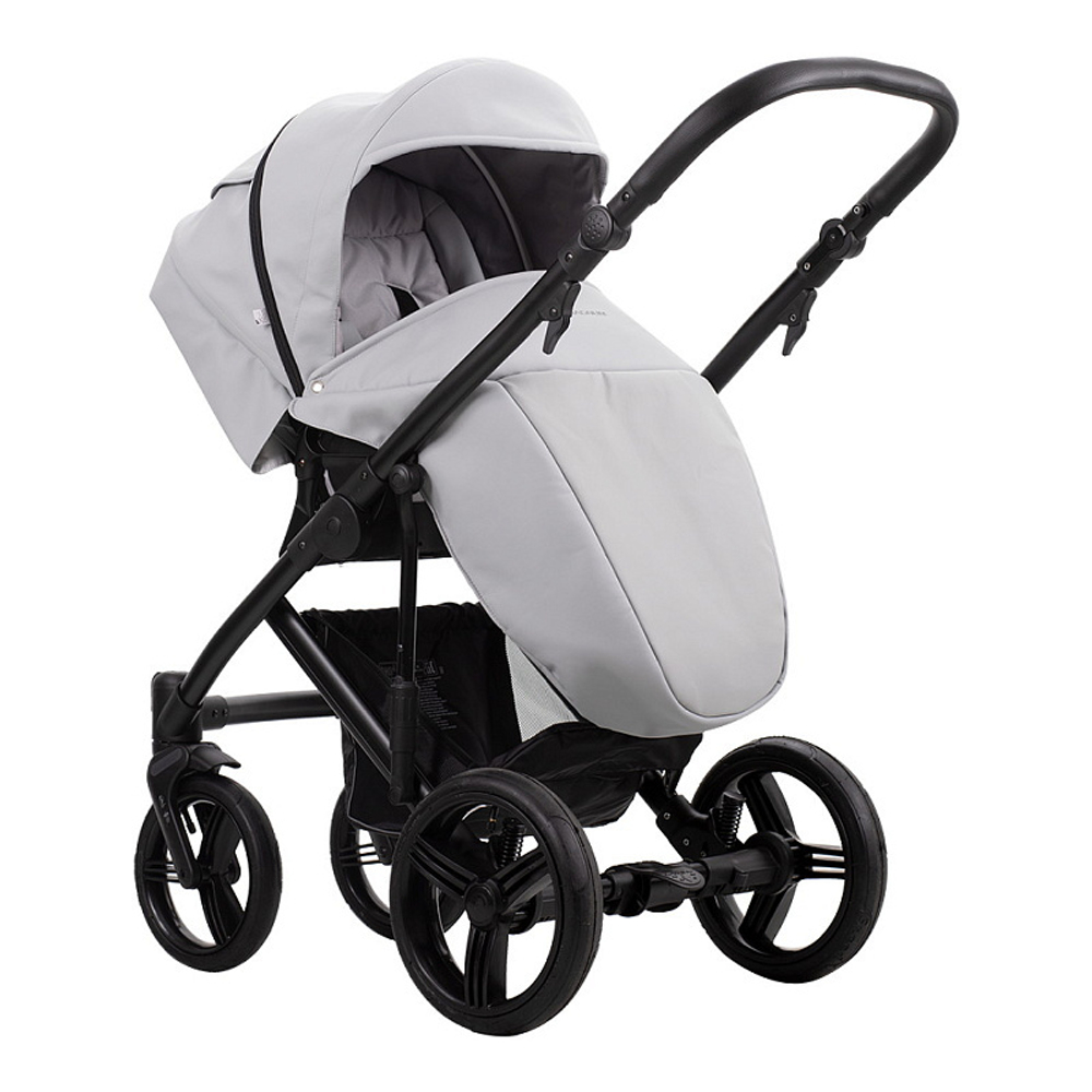 Детская коляска Bebetto Magnum Prima 2 в 1 02 св.серая кожа