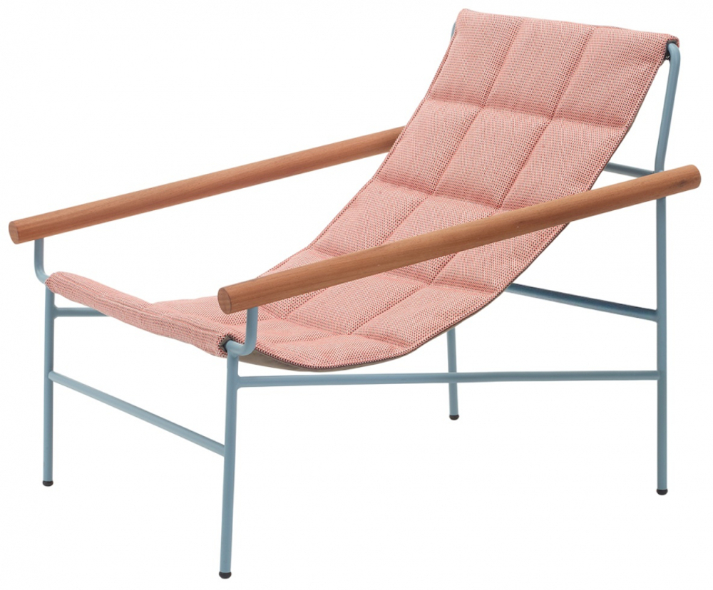 Кресло лаунж металлическое Scab Design Dress Code Glam Outdoor, голубой, розовый