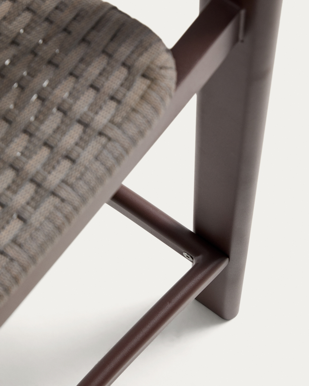 Уличный полубарный стул Erice из алюминия и веревки коричневого цвета, 75 см