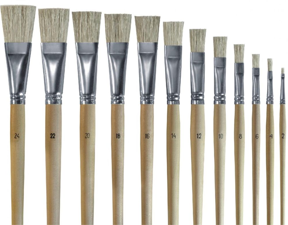 Кисть Щетина плоская №2 Школьник (Альбатрос)