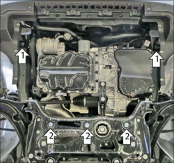 Защита стальная 1,5 мм Д,КПП Jetta VS5; VS7; с 2023 г MOTODOR.52304