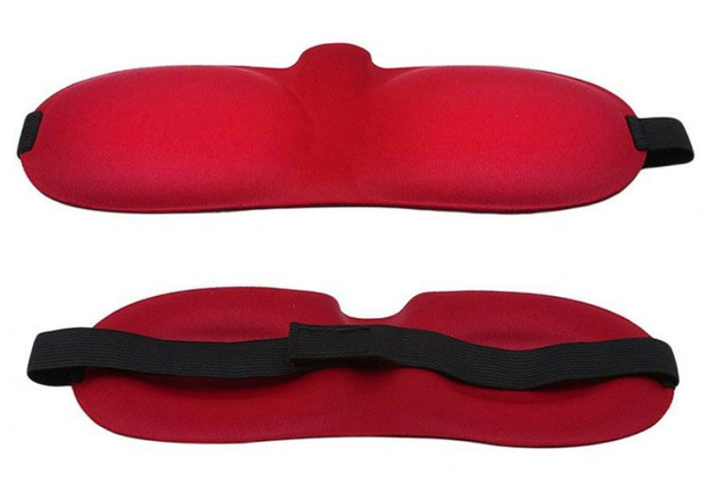 Красная глухая маска на резинке (Цвет: красный)