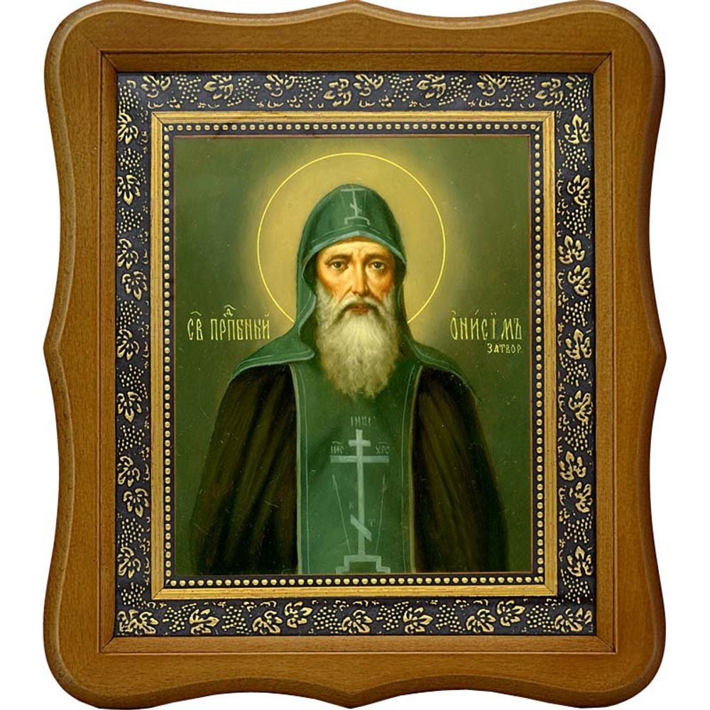 Онисим Печерский, преподобный затворник. Икона на холсте.