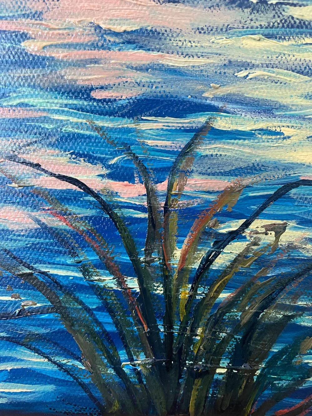 Картина маслом на холсте "Солнце и Луна" 70х110 см. Деревянный подрамник. Художник Наталия Осадчук