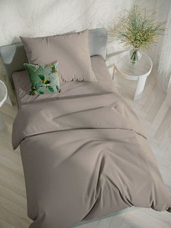 Наволочка 1шт Полисатин Simple House "Теплый серый" 70x70 см