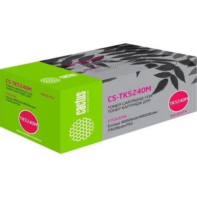CACTUS TK-5240M Тонер-картридж  для Kyocera Ecosys M5526cdn/M5526cdw/P5026cdn/P5026cdw, пурпурный (3000стр.)