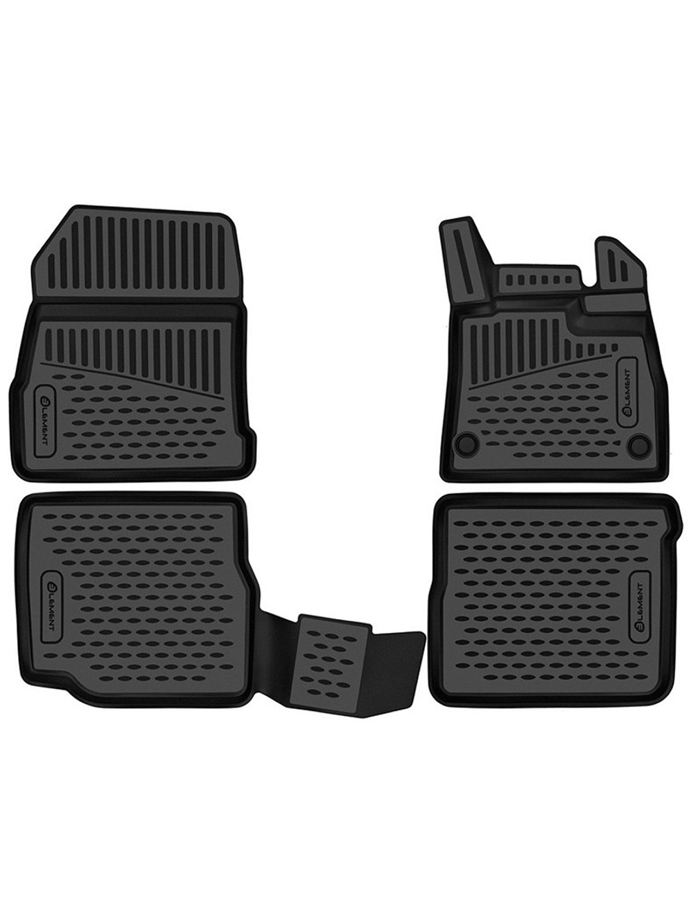 Коврики в салон для NISSAN Note (II Рестайлинг) 2016 -2020 правый руль 4шт. (полиуретан) ELEMENT3DAN1054210K