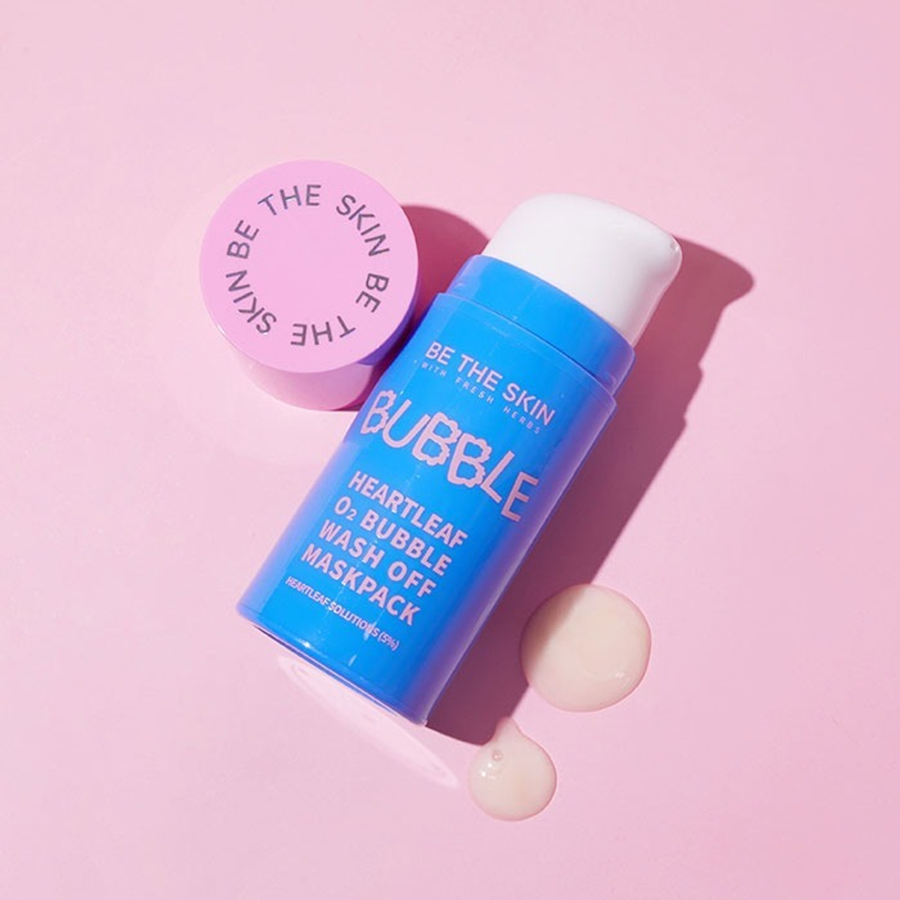 Be The Skin Heartleaf O2 Bubble Wash Off Maskpack увлажняющая пузырьковая маска для лица с экстрактом хауттюйнии