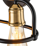 Настенный светильник 2x40Вт E27, металл, черный/бронза