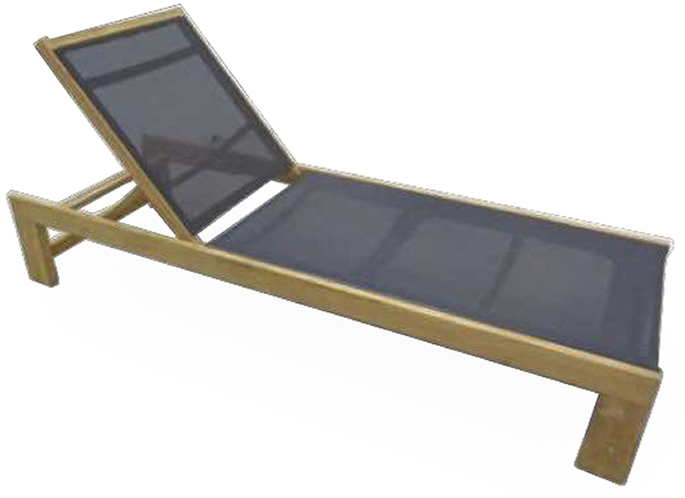 Шезлонг-лежак деревянный Tagliamento Loft, натуральный