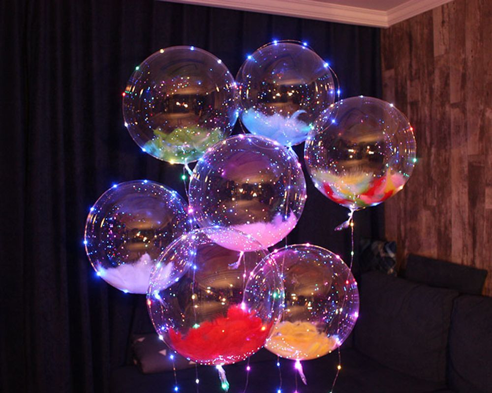 Шар (18"/46 см) Сфера 3D, Deco Bubble, Прозрачный