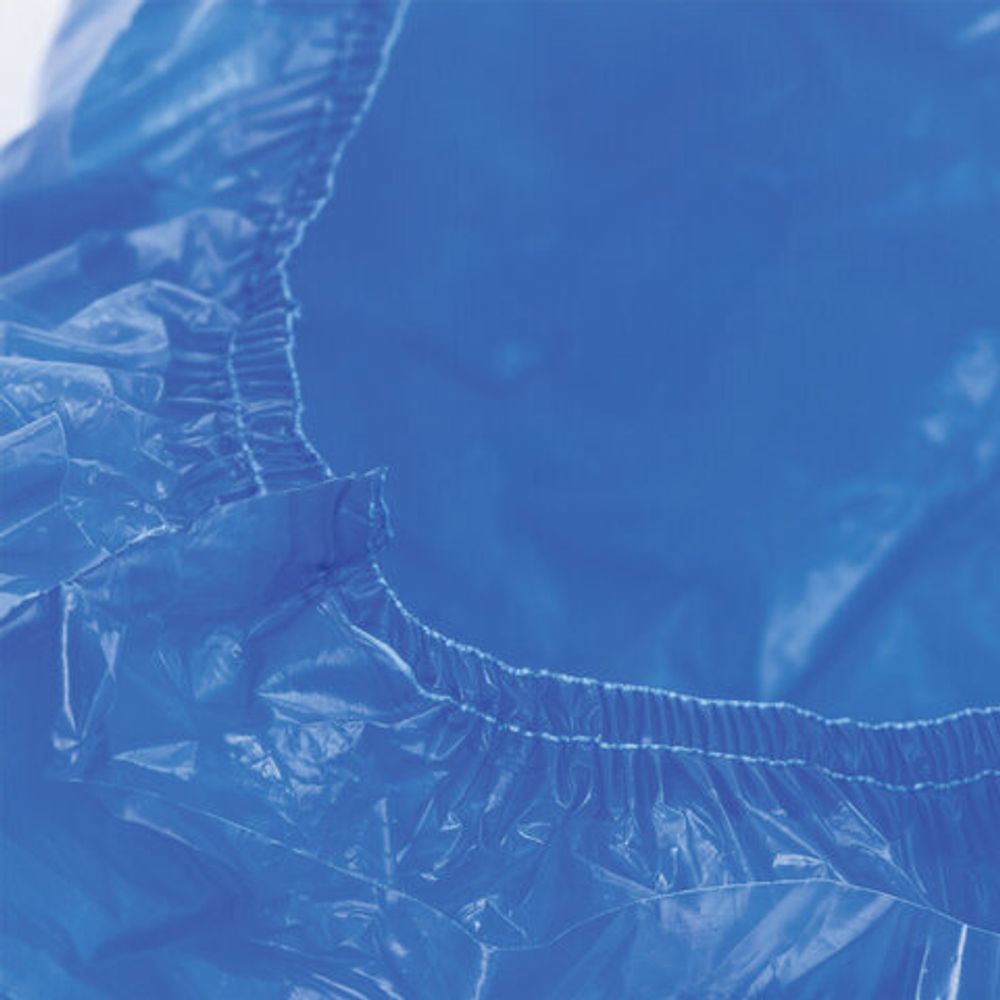 Бахилы КОМПЛЕКТ 600 шт. (300 пар), СВЕРХПРОЧНЫЕ, двойная резинка, 40х14 см, 100 мкм, 10 г, LAIMA, 630719