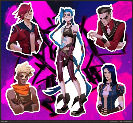 Стикеры Аркейн: Персонажи